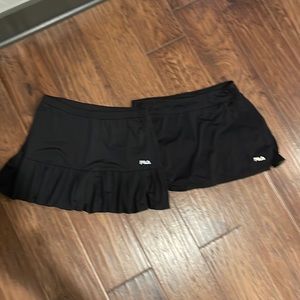 Bundle Fila size medium black tennis skirts